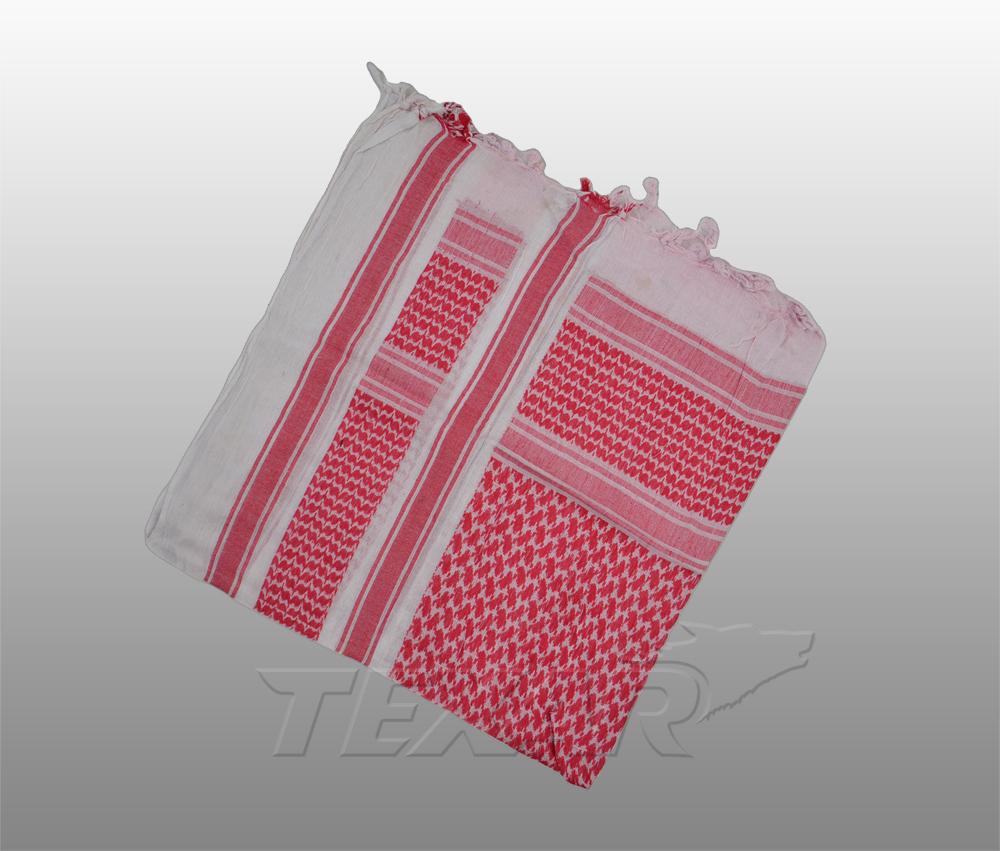 PLO scarf red&white